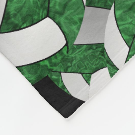 girly groen wit volleybal team kleuren fleece deken (Hoek)