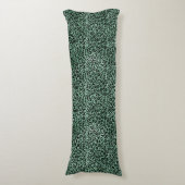 Girly Groene Glam Luipaard Print Lichaamskussen (Voorkant Verticaal)