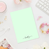 Girly Groene Monogram Modern Script Gepersonalisee Post-it® Notes