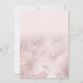 Girly Grunge Roos Goud Roze Glitter Folie Sweet 16 Kaart (Achterkant)