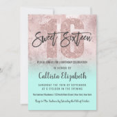 Girly Grunge Roos Gouden Munt Glitter Folie Sweet  Kaart (Voorkant)