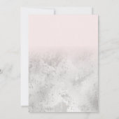 Girly Grunge Silver Pink Glitter Folie Foto: Dank  Bedankkaart (Achterkant)