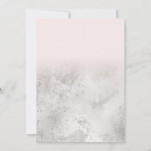 Girly Grunge Silver Pink Glitter Folie Foto: Dank  Bedankkaart (Achterkant)