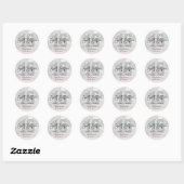 Girly Grunge Silver Pink Glitter Folie Sweet 16 Cl Ronde Sticker (Vel)