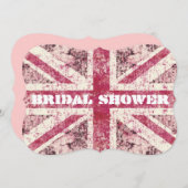Girly grunge Union Jack british bride Kaart (Voorkant / Achterkant)
