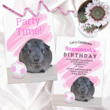 Girly Guinea Pig roze Voetbal Sjabloon