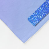 Girly Gymnastiek Blauw Paarse Monogram Gepersonali Fleece Deken (Hoek)