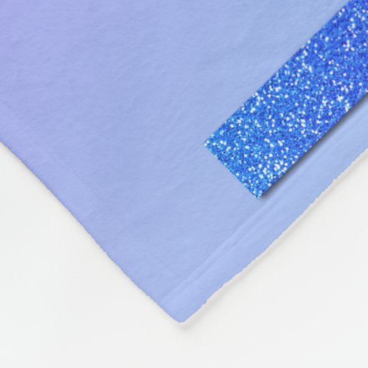 Girly Gymnastiek Blauw Paarse Monogram Gepersonali Fleece Deken (Hoek)