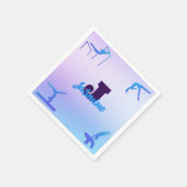 Girly Gymnastiek Blauw Paarse Monogram Gepersonali Servet (Hoek)