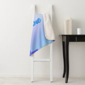 Girly Gymnastiek Blauw Paarse Monogram Gepersonali Sherpa Deken (In situ)