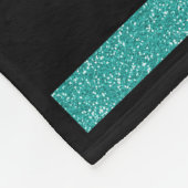 Girly Gymnastiek Turquoise Monogram Gepersonalisee Fleece Deken (Hoek)