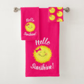 Girly Hallo Sunshine Bad Handdoek (Insitu)