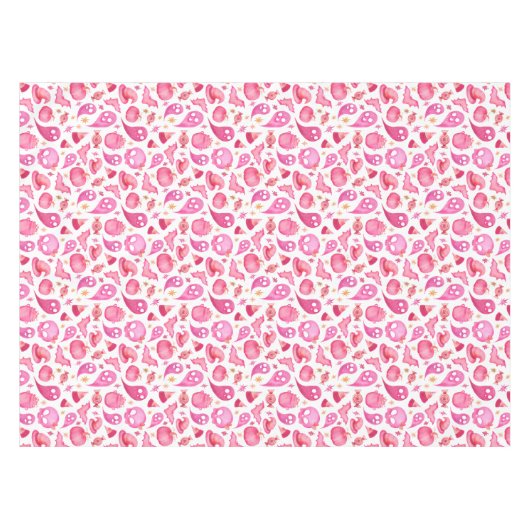 Girly Halloween Baby shower Party Roze Tafelkleed (Voorkant (Horizontaal))