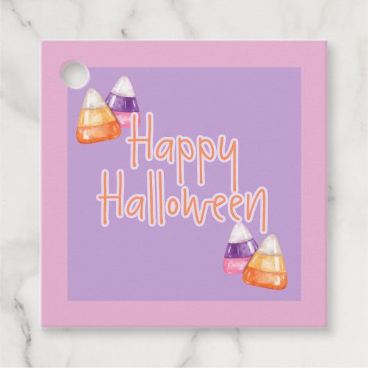 Girly Halloween Candy Corn label (Voorkant)