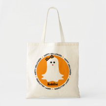 Girly Halloween Ghost Trick or treat Bag