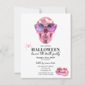 Girly Halloween Skull Dancing Party Aankondiging (Voorkant)