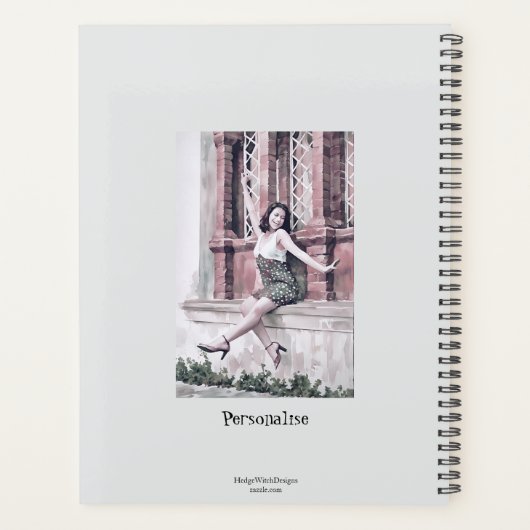  Girly Happiness Quote Pink Journal Planner (Achterkant)