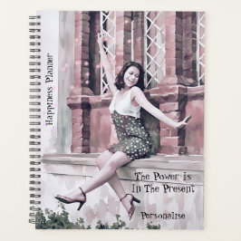  Girly Happiness Quote Pink Journal Planner