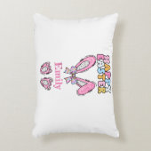 Girly Happy Easter Persoonlijke naam Accent Kussen (Voorkant(Verticaal))