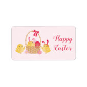 Girly Happy Paast Chicken Pink Etiket (Voorkant)