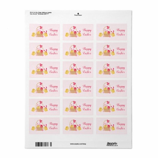 Girly Happy Paast Chicken Pink Etiket (Full Sheet)