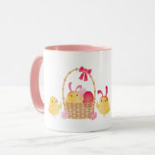 Girly Happy Paast Chicken Pink Mok (Voorkant links)