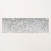 Girly hart zilveren glitter custom yogamat (Achterkant (horizontaal))