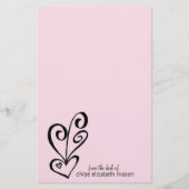 Girly Heart Doodles Stationery Briefpapier (Voorkant)