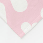 Girly Heart Pattern Pink White Fleece Deken (Hoek)