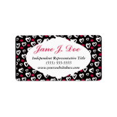 Girly Hearts and Lips Brochure Stickers (Voorkant)