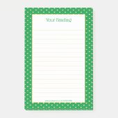 Girly Hearts Faux Gold Foil Emerald Pattern Post-it® Notes (Voorkant)