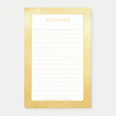 Girly Hearts Faux Gold Foil Golden Pattern Post-it® Notes (Voorkant)