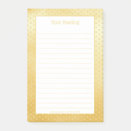 Girly Hearts Faux Gold Foil Golden Pattern Post-it® Notes