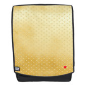 Girly Hearts Gold Faux Folie Golden Pattern Rugtassen (Voorkant)