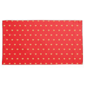Girly Hearts Gold Faux Folie Red Pattern Kussensloop (Voorkant-Rechts)