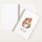 Girly Hedgehog gepersonaliseerd Planner (Display)