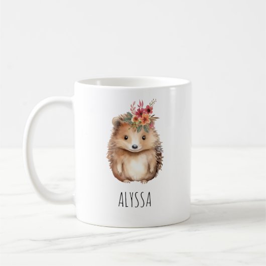 Girly Hedgehog Koffiemok (Links)