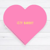 Girly Heet Roze en Geel Naam Hart Notitieboek