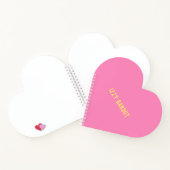 Girly Heet Roze en Geel Naam Hart Notitieboek (Binnen)