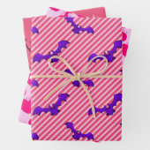 Girly Heet Roze Gelukkig Halloween Gemengd Patroon Inpakpapier Vel (In situ)