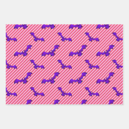 Girly Heet Roze Gelukkig Halloween Gemengd Patroon Inpakpapier Vel