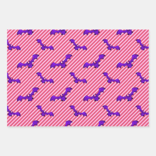Girly Heet Roze Gelukkig Halloween Gemengd Patroon Inpakpapier Vel (Voorkant)