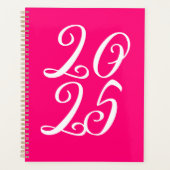 Girly heet roze magenta custom schattig script jaa planner (Voorkant)