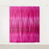 Girly Heet Roze Selfie Faux Tinsel Achtergrond Wandkleed (Voorkant)