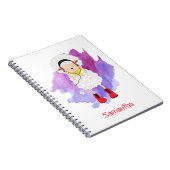 Girly Hipster Lamb Monogrammed Notitieboek (Rechterzijde)