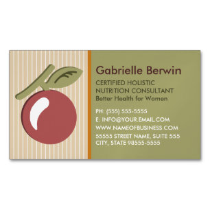 Girly Holistic Nutrition Consultant Women Health Magnetisch Visitekaartje
