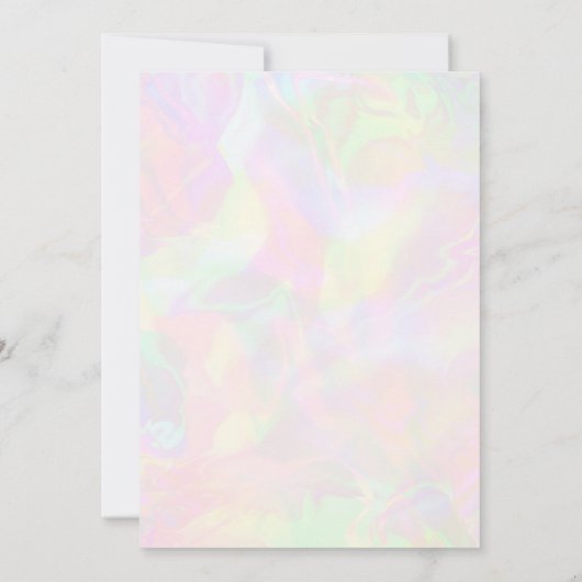 Girly Holographic Pink Glitter Drips 6e Verjaardag Kaart (Achterkant)