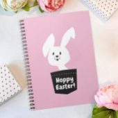 Girly Hoppy Pastel Blush Pink Bunny Cartoon Notitieboek