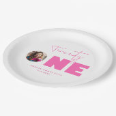 Girly Hot Pink Bold Typografie 21ste Verjaardagsfe Papieren Bordje (Gekanteld)