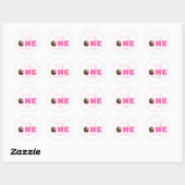 Girly Hot Pink Bold Typografie 21ste Verjaardagsfe Ronde Sticker (Vel)